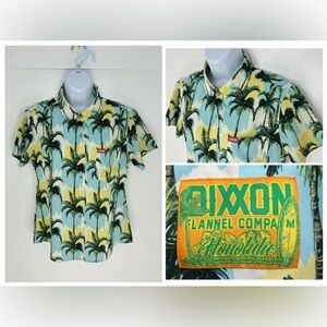 Dixxon Honolulu Hawaiian Shirt Womens Medium Beach Palm Tree Vacation‎ Resort